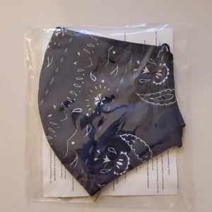 Tory Burch Navy and White Bandana Unisex Facemask